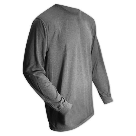 MAGID AR Defense NFPA 70E CAT1 45 oz Jersey ArcRated Knit Shirt, L ARS450-GY-L